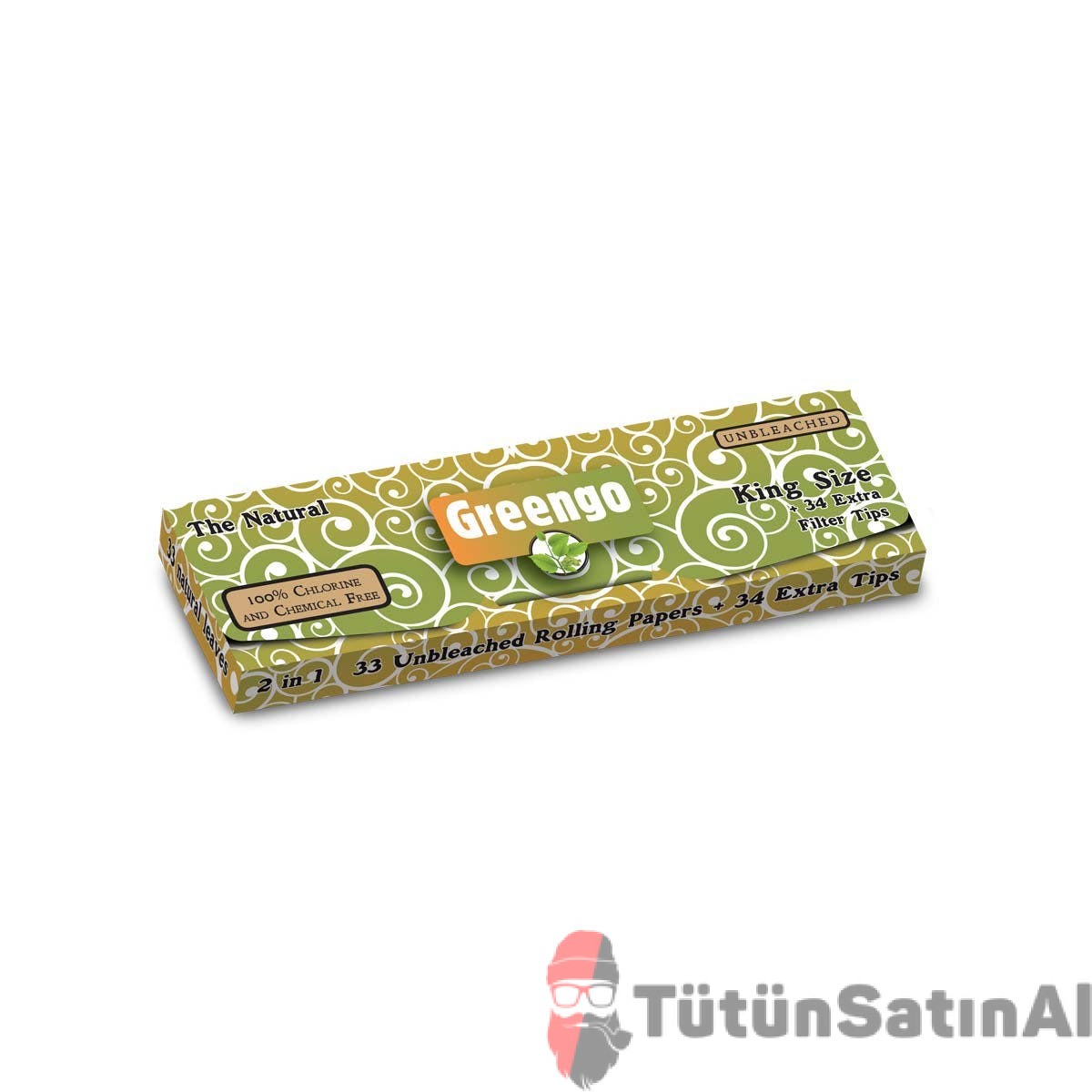 Greengo King Size Natural Filter Organik Zıvanalı Tane 1 Greengo King Size