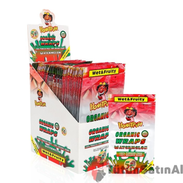 Honeypuff Organic Wraps Watermelon (Karpuz) Aromalı Sarma Kağıdı 1 Honeypuff Organic Wraps Watermelon (Karpuz) Aromalı Sarma Kağıdı