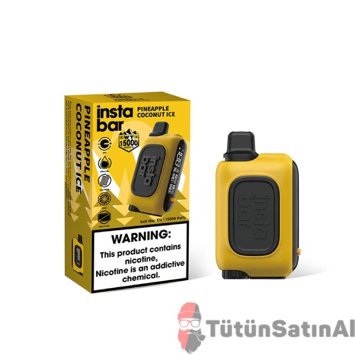 InstaBar WT15000 Pineapple Coconut İce Rechargeable Disposable Device 1 InstaBar WT15000 Rechargeable